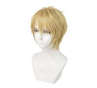 REYHS Anime Wig Loid Forger Cosplay Wig for Spy Family, Yellow Short Wig, Costume Halloween Wig, For Halloween, Costume Party, Anime Show, Cosplay Event, Concerts, Daily wig(Size:2, Farbe:A)