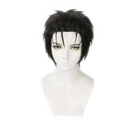 REYHS Anime Wig Okabe Rintarou Cosplay Wig For Steins Gate, Short Black Wig, Costume Halloween Wig, für Costume Party, Anime Show, Cosplay Event, Concerts, Daily Wig