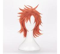 REYHS Anime Wig Sylvain Jose Gautier Cosplay Wig For Fire Emblem Three Houses, Short Orange Wig, Costume Halloween Wig, für Costume Party, Anime Show, Cosplay Event, Concerts, Daily Wig