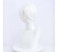 REYHS Anime Wig White Blood Cell Cosplay Wig For Cells at Work,White Wig,Costume Halloween Wig,For Costume Party, Anime Show, Cosplay Event, Concerts, Daily wig(Size:Short)