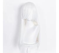 REYHS Anime Wig White Blood Cell Cosplay Wig For Cells at Work, White Wig, Costume Halloween Wig, für Costume Party, Anime Show, Cosplay Event, Concerts, Daily wig(Size:Lang)