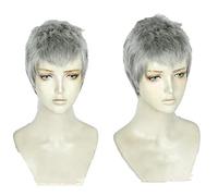 REYHS Nero Cosplay Wig Halloween Cosplay Costume Wig Hair Game Nero Short Silver Gray Hair + Wig Cap