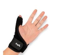 Reyiko The Amazing Thumb Support - Splint for Thumb and Wrist Support, for Arthritis, Tendonitis, Carpal Tunnel Pain Relief and Thumb Sprain (Black)