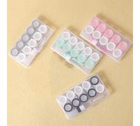 REYIN-CHHN 10Pairs Contact Lens Case Plastic Eye Len Organizer Box with Carrying Travel Holder, Portable Clear Soak Storage Container with Tweezer Stick Remover Tool Solution Bottle for Outdoor Daily