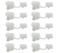 REYIN-CHHN 10PCS Wire Cover, Round Strain Relief Bushing Electric Cable Protection Cord Buckle, Round Cable Wire Strain Relief Bush Grommet Protective Wire Cover, White
