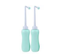 REYIN-CHHN 2 Pack Travel Bidet Bottle, Portable Hand Held 650ml Bidet Sprayer for Personal Hygiene Care, On-the-Go Travel Bag Extra Long Pointed Nozzle Spray for Women Baby Elderly, Green Bottle