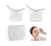 REYIN-CHHN 2Pcs Eyewash Cups 8ML Reusable Silicone for Eye Rinse Eye Wash Kit with Storage Container Eyecup for Eye Drops Seniors Eye Bath Flush Washer Gentle Cleansing Tool