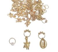 REYIN-CHHN 30Pcs Hair Charms for Locs Jewelry Shell Loc Jewels Braid Accessories for Black Women African American Dreadlocks Decorations with Seashell Beads Clips Crystals and Gems