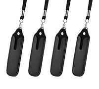 REYIN-CHHN 4 Pack PU Leather Necklace Lanyard with Pouch for Ecig Ego