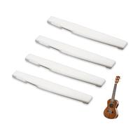 REYIN-CHHN 4 Packs Guitar Nut Acoustic Saddle Bone Bridge Saddles Replacement for Electric Pins Neck Strat Classical Rubber Blank Parts for String Bass Clamp File Unbleached Vintage Style 74mm/72mm