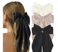REYIN-CHHN Hair Bows for Women Silky Satin Hair Ribbon Hair Barrettes Clip Oversized Long Tail Hair Bows Cute Aesthetic Coquette Hair Accessories Preppy Teen Girl Gifts Trendy Stuff Things
