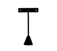 REYINCHHN Black Velvet T-Stand - 360° Rotating Earring Display Tower, Jewelry Organizer for Countertop Boutique Retail Store