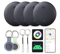 Reyke Android Tracker, Smart Tag compatible with Google Find My (Android only), locator for keys, luggage, suitcase, wallet, 4 pack