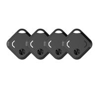 Reyke GPS Tracker, Smart Tag & Key Finder for Keys, Luggage and Suitcases, IP66 Waterproof, Wallet Tracker, Compatible with iOS & Android, 4-Pack Black
