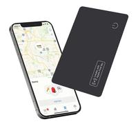 Reyke Wallet Tracker Card, Rechargeable Bluetooth Item Finder, IP68 Waterproof, Works with Google Find My, Slim Tracker for Wallets, Luggage Tags, Passports, Laptops, Ash Gray