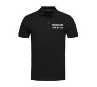 Reykjavik Coordinates Iceland Polo Shirts, Embroidered, Man's Tops, Men Clothing Black