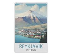 Reykjavik Iceland,Retro Metal Tin Sign/Plaque for Kitchen Lounge Garden Garage Pub Wall/Door(20x30cm)8x12 inch-Z71