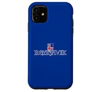Reykjavik Iceland Souvenir Medieval Typography Iceland Flag Case for iPhone 11