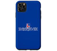 Reykjavik Iceland Souvenir Medieval Typography Iceland Flag Case for iPhone 11 Pro Max