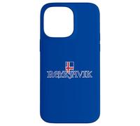 Reykjavik Iceland Souvenir Medieval Typography Iceland Flag Case for iPhone 14 Pro Max