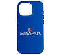 Reykjavik Iceland Souvenir Medieval Typography Iceland Flag Case for iPhone 16 Pro