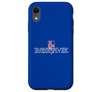 Reykjavik Iceland Souvenir Medieval Typography Iceland Flag Case for iPhone XR