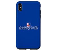 Reykjavik Iceland Souvenir Medieval Typography Iceland Flag Case for iPhone XS Max
