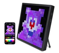REYLAX LED Pixel Art Display 32x32-Smart Alarm Clock RGB Pixel Matrix Panel DIY Graffiti Animations Patterns Text Programmable LED Sign for Gaming Room Desk Accessories for Kids Adults