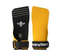 Reyllen BumbleBee Gymnastic Grips | Hand Grips For Cross Fit Functional Fitness & Gym Training. Fingerless For Men and Women. Use With Chalk - Comes with Pair of Wristbands and Carry Bag (Narrow)