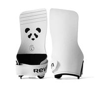 Reyllen Panda Grips - Gymnastic Hand Grips For Cross Fit Crosstraining and Functional Fitness. Pull-up Muscle-up protection for men and women. Use with Chalk. Wrist Bands and Carry Bag (Narrow)