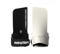 Reyllen Seal Pro Gymnastic Hand Grips - Maximum No Chalk Grip Like Glue. For Men & Women CrossFit and Functional Fitness. Wrist Bands & Carry Bag Included (Whiteout, Wide)