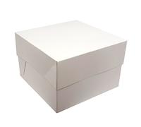 Reynards 5 x White Square Cake Boxes - Ideal for Carrying Your Creations - White, 14"