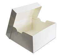 Reynards White SQUARE Cake BOXES - PACKS OF 5 - perfect for transporting your creations! (12 Inch)