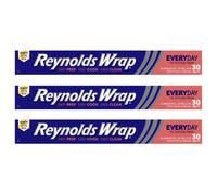 Reynolds Classic Kitchen Foil | Aluminium Foil | Tin Foil for Cooking, BBQ, Roasting | Pack of 3 Rolls, 304mm x 9.14m | Packaging May Vary