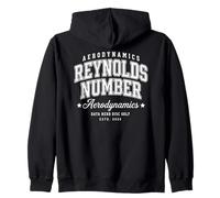 Reynolds Number Aerodynamics Disc Golf Zip Hoodie
