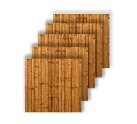 Snowdon Timber, Treated Brown Feather Edge Fence Panel, Pack of 5, (W) 1828mm x (H) 1200mm, Garden Fencing