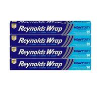 Reynolds Wrap Aluminum Foil, Heavy Duty, 50 sq ft, (Pack of 4)