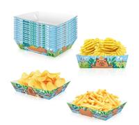 REYOK Capybara Paper Food Trays, Capybara Birthday Party Supplies, Capybara Paper Plates for Chips Burger BBQ Water Oil Proof Birthday Party Camping