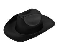 Reyox 1 PC Adults Metallic Space Cowboy Hat, Cowgirl Hat for Fancy Dress Party Black