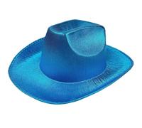 Reyox 1 PC Adults Metallic Space Cowboy Hat, Cowgirl Hat for Fancy Dress Party Blue