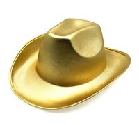 Reyox 1 PC Adults Metallic Space Cowboy Hat, Cowgirl Hat for Fancy Dress Party Gold