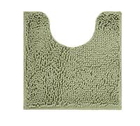 Reyox Chenille Bath Mat, Toilet Rugs U Shaped, Soft Plush Bath Bathroom Rug, Absorbent Shaggy Bathroom Contour Rug Sage Green 19.7"x31.5"