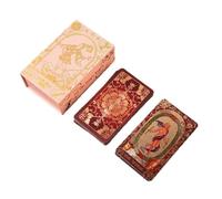 Reyox Original Tarot Cards Deck with Guide Book Floral Rose Gold Foil Vintage 78 Pieces Fortune Telling Card Set for Beginners