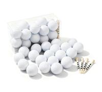 Reyshin 20Pcs Practice Foam Golf Balls, 42mm Training Balls, Limited Flight Design with Realistic Feel Durability,Perfect for Indoor or Outdoor Golf Training,Backyard Drills (White)