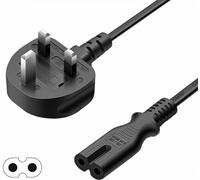 REYTID 1.8M Figure 8 Power Lead For PS3 PS5 PS4 Power Cable UK | 2 Pin Power Cable for Sony Playstation 5 |Main Power Lead Power Cord Plug for TV and Printers