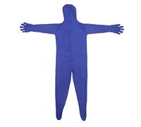 REYXVQS Dark Blue Chromakey Bodysuit, Screen Keying Suit for Photography Studio, Elastic Milk Silk Full Body Costume with Concealed Zipper for Film VFX and Webcasting (180cm)