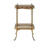 Reza Oblong 2 Tiered Tray Table Silver