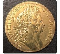 REZAJDUIE Commemorative Coin 1694 England - William & Mary Gold Plated Copy Coin Souvenir Coin Collectible Coin