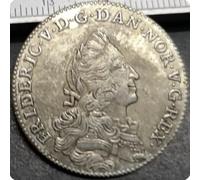REZAJDUIE Commemorative Coin 1751 Denmark Dansk-Frederik V Silver Plated Copy Coin Essential for Collectors