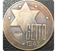 REZAJDUIE Commemorative Coin 1943 Poland Jewish Ghetto Coinage Al Collectible Coin Essential for Collectors
